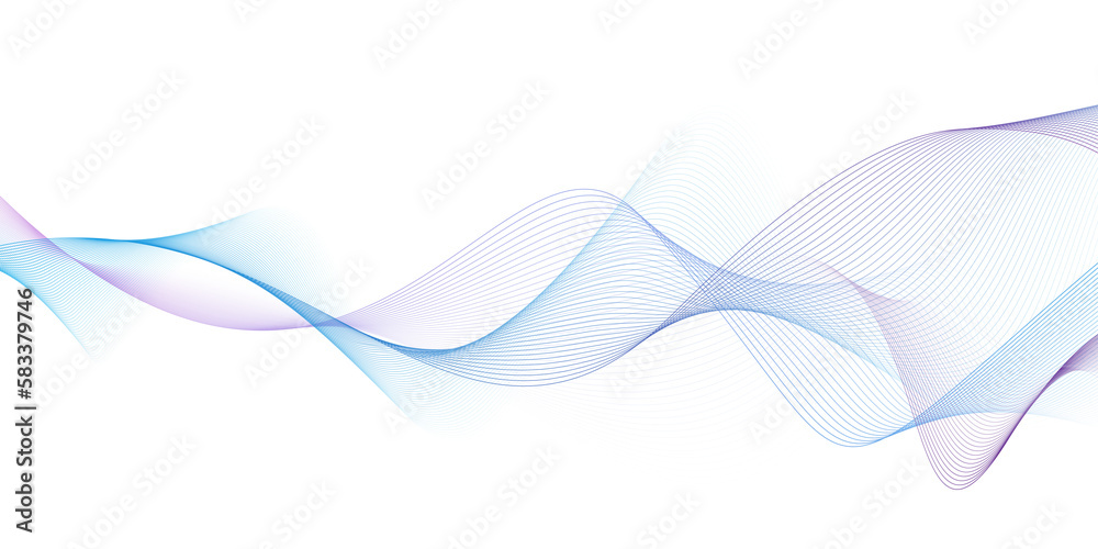 Aufkleber modern abstract glowing wave background. dynamic flowing wave lines design element. futuristic techn