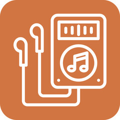 Vector Design Music Player Icon Style