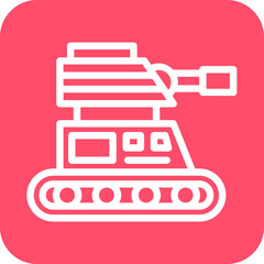Vector Design Army Tank Icon Style