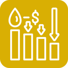 Vector Design Oil Price Decrease Icon Style