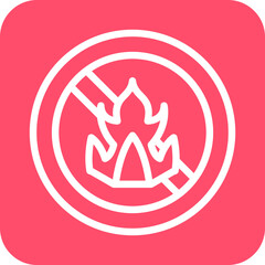 Vector Design No Fire Icon Style