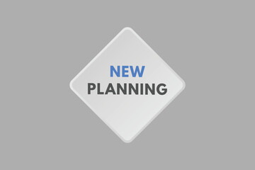 New Planning text Button. New Planning Sign Icon Label Sticker Web Buttons
