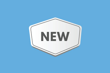 New text Button. New Sign Icon Label Sticker Web Buttons