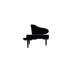 Piano icon isolated vector graphics