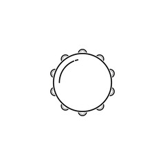 Tambourine icon isolated vector graphics
