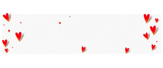 Pink Confetti Vector Panoramic Transparent