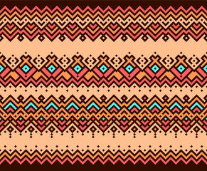pattern aztec fabric, thick lines orange style.