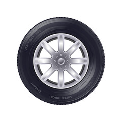 Obraz premium Realistic Car Wheel