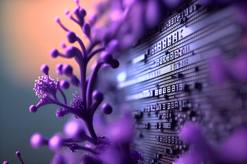 An elegant lavender-hued programming code background highlights the sophisticated nature of software developer work and intricate computer scripting