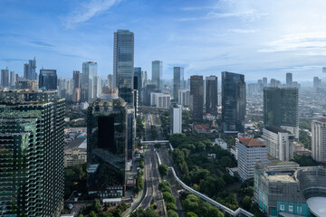 Skyline of jakarta. Jakarta is the capital city of indonesia and one of the most busy city in the world. 