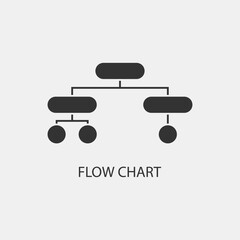 Flow chart vector icon illustration sign