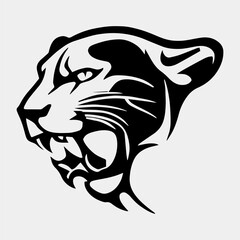 Animal Head - Panther - vector logo/icon illustration mascot