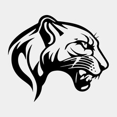 Animal Head - Panther - vector logo/icon illustration mascot