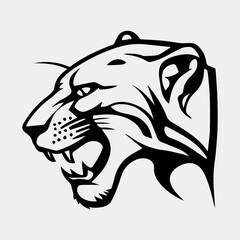 Animal Head - Panther - vector logo/icon illustration mascot