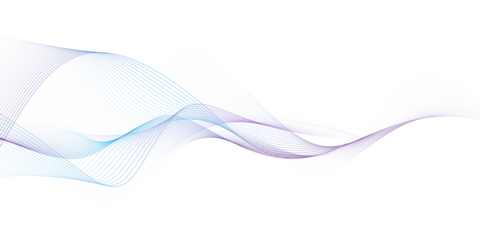 Modern abstract glowing wave background. Dynamic flowing wave lines design element. Futuristic technology and sound wave pattern. PNG file.