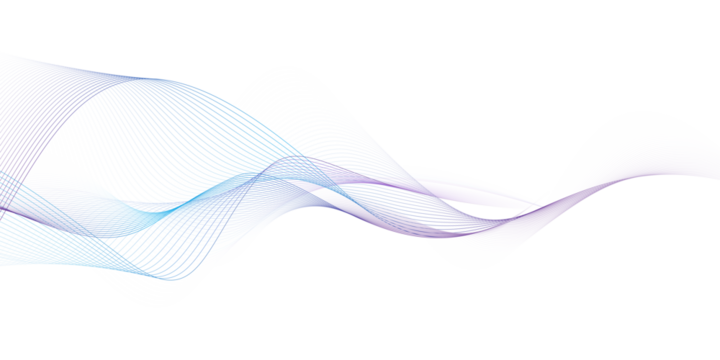 Modern abstract glowing wave background. Dynamic flowing wave lines design element. Futuristic technology and sound wave pattern. PNG file.