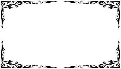 Illustration of a photo frame with a tribal design