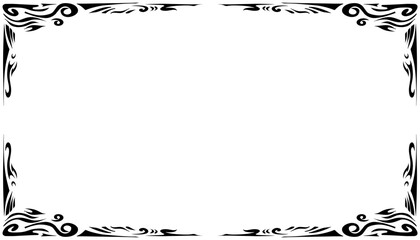 Illustration of a photo frame with a tribal design. Perfect for photo frames, invitation cards, greeting cards, book covers, wallpapers