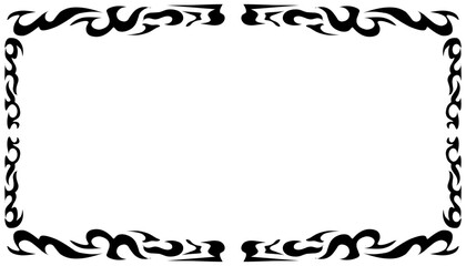 Illustration of a photo frame with a tribal design. Perfect for photo frames, invitation cards, greeting cards, book covers, wallpapers