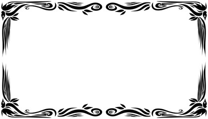 Illustration of a photo frame with a tribal design. Perfect for photo frames, invitation cards, greeting cards, book covers, wallpapers