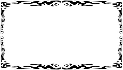 Illustration of a photo frame with a tribal design. Perfect for photo frames, invitation cards, greeting cards, book covers, wallpapers