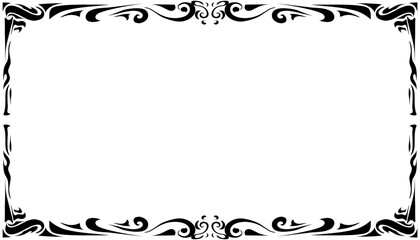 Illustration of a photo frame with a tribal design. Perfect for photo frames, invitation cards, greeting cards, book covers, wallpapers