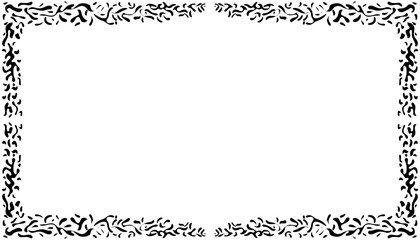 Illustration of a photo frame with a tribal design. Perfect for photo frames, invitation cards, greeting cards, book covers, wallpapers