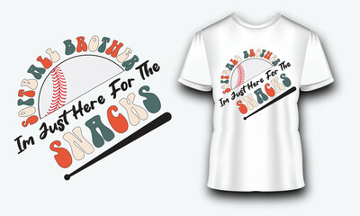 Baseball quote retro wavy typography sublimation SVG on white T-shirt