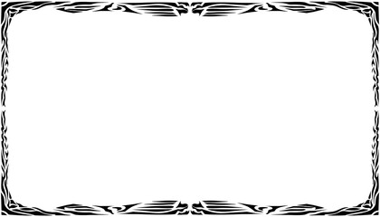 Illustration of a photo frame with a tribal design