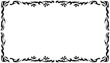 Illustration of a photo frame with a tribal design. Perfect for photo frames, invitation cards, greeting cards, book covers, wallpapers