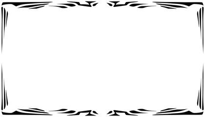 Illustration of a photo frame with a tribal design. Perfect for photo frames, invitation cards, greeting cards, book covers, wallpapers