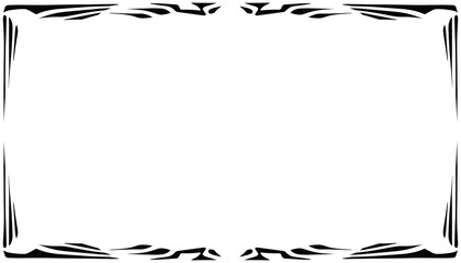 Illustration of a photo frame with a tribal design