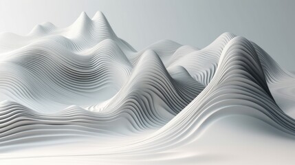 abstract white wavy background, Generative AI