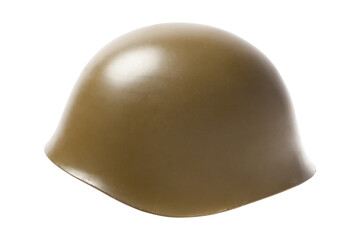 Metallic Military Helmet Isolated