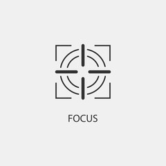 Obraz premium Focus vector icon illustration sign