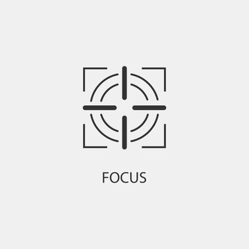  Focus vector icon illustration sign