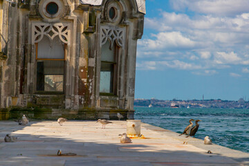 Obraz na płótnie Canvas Beylerbeyi Palace on the bank of Bosphorus strait in Istanbul, Turkey. High quality photo