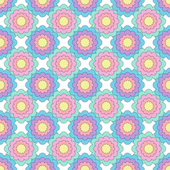 Colorful flowers seamless pattern, Background repeating