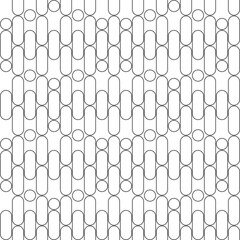 Circles and ovals line up in a vertical line seamless pattern, Background repeating