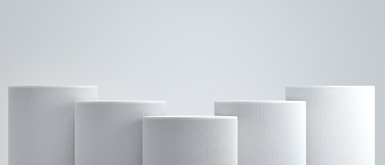3d minimal background. podium and white background for product presentation. 3d rendering illustration.
