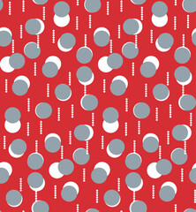 Abstract Trendy Retro Dots Seamless Vector Pattern Chic Colors Perfect fo Allover Fabric Print or Wrapping Paper Polka Dots Fashion Design