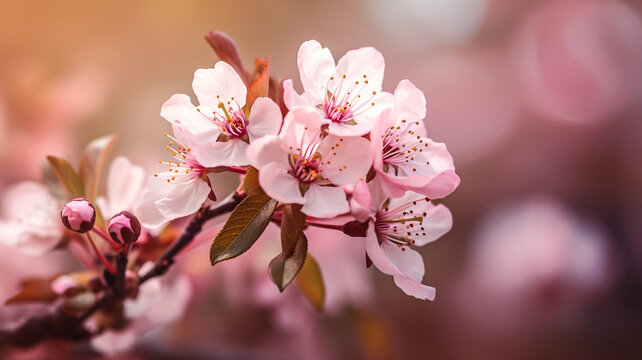 pink blossom background © iv work