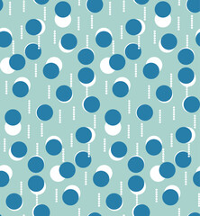Abstract Trendy Retro Dots Seamless Vector Pattern Chic Colors Perfect fo Allover Fabric Print or Wrapping Paper Polka Dots Fashion Design