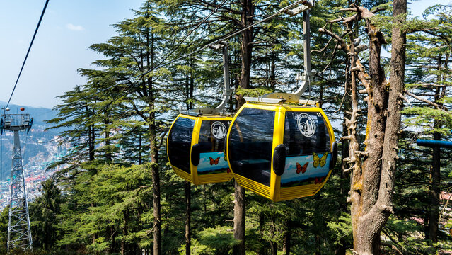 The Jakhu Ropeway is a popular tourist destination in shimla