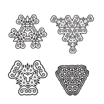 Mandala india culture icon. Circular pattern in form of mandala for Henna, Mehndi, tattoo, decoration.