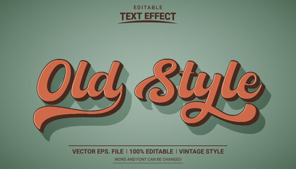 Old style vintage editable text effect