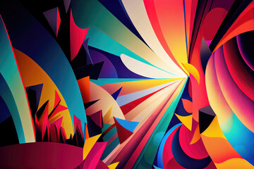 Modern abstract colorful background wallpaper design (Generative AI)