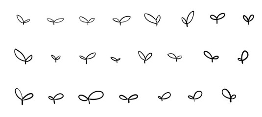 It is an image of a sprout drawn with a black pen.
