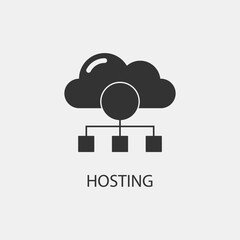  Hosting vector icon illustration sign