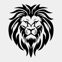 lion, head, tattoo, vector, illustration, animal, cartoon, face, wild, cat, mascot, symbol, art, black, silhouette, tribal, predator, power, wildlife, fur, design, animals, feline, tiger